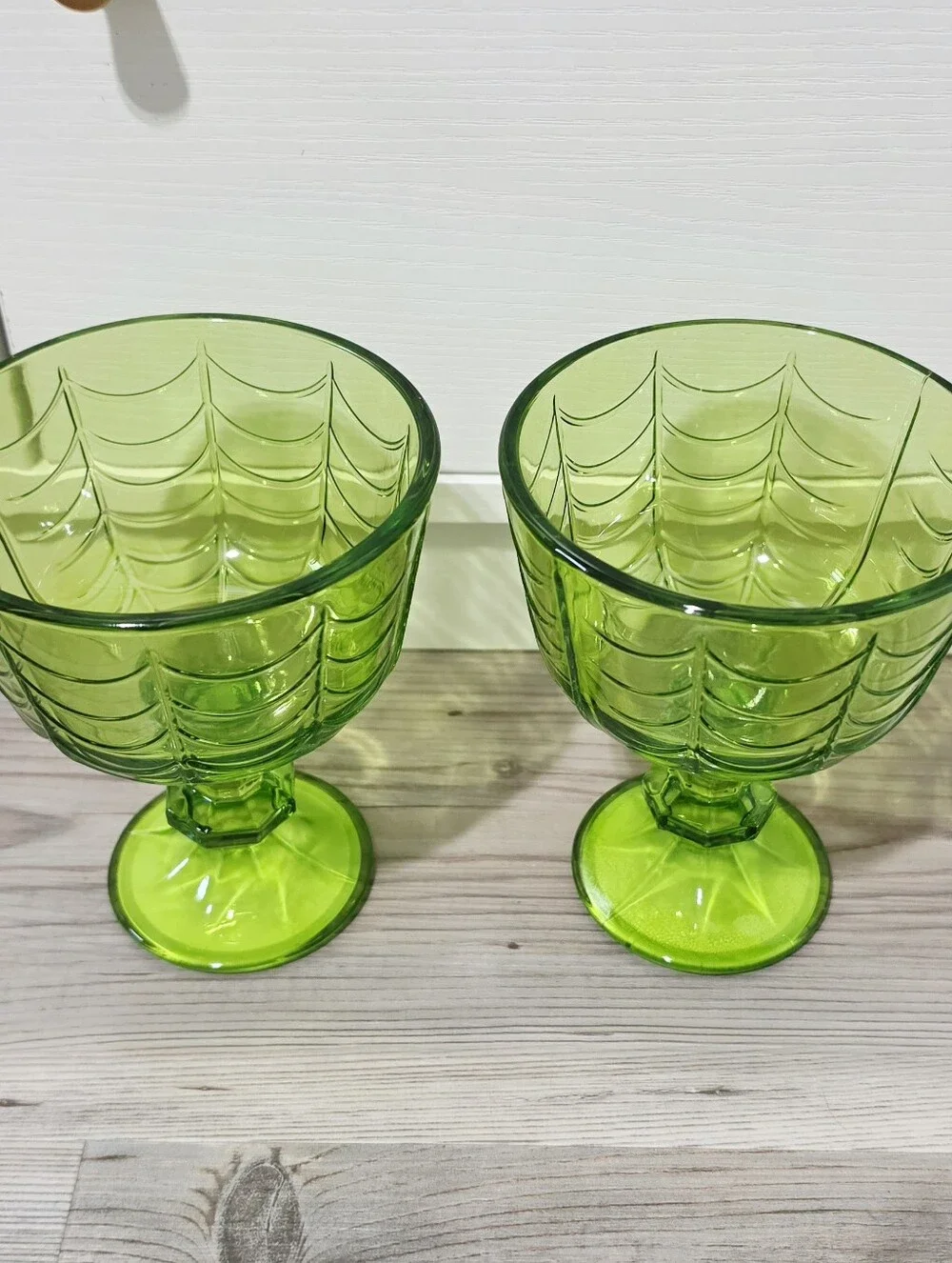 Target Bullseye Playground Halloween 2026 Glass Novelty Webbed Stemware- Green